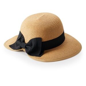 LC Lauren Conrad Women’s Natural Straw Split Back Cloche Hat - NWT